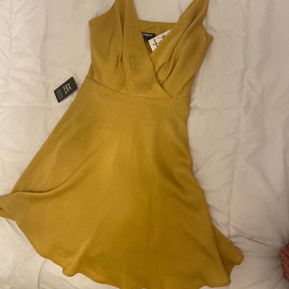 Golden yellow express dress NWT